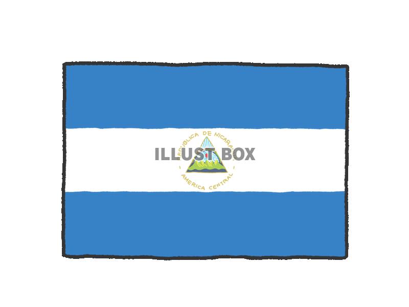 手描き国旗シリーズ　ニカラグア