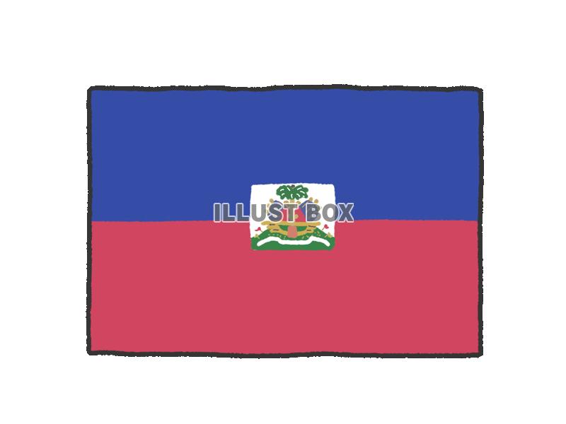 手描き国旗シリーズ　ハイチ