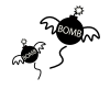 羽ばたく爆弾（png）
