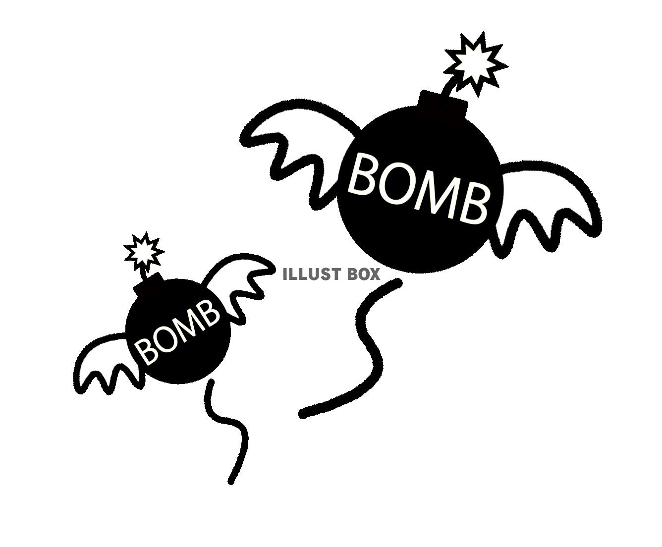 羽ばたく爆弾（png）