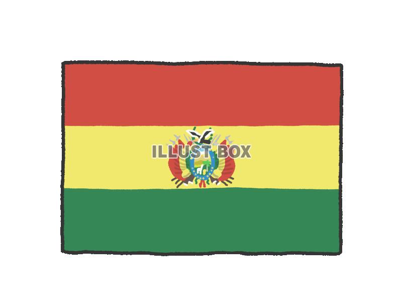 手描き国旗シリーズ　ボリビア