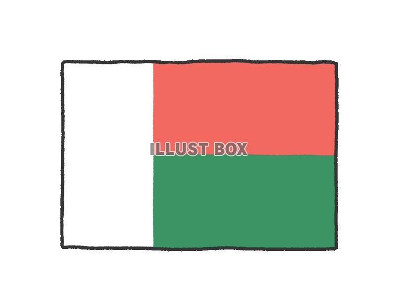 手描き国旗シリーズ　マダガスカル
