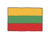 手描き国旗シリーズ　リトアニア