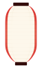シンプルな提灯フレーム　紅白2 [PNG]