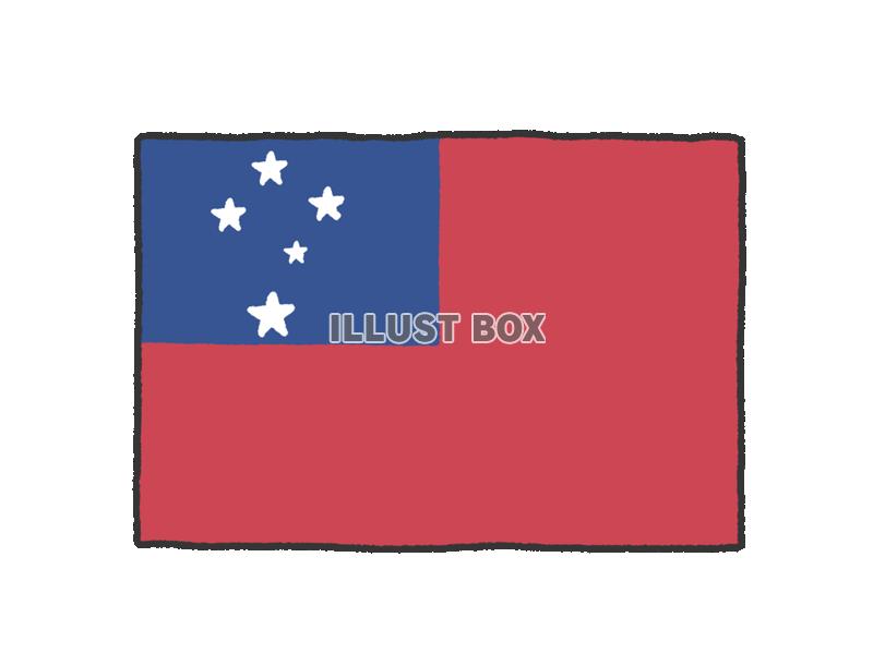 手描き国旗シリーズ　サモア独立国