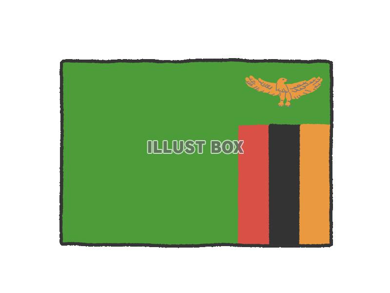 手描き国旗シリーズ　ザンビア