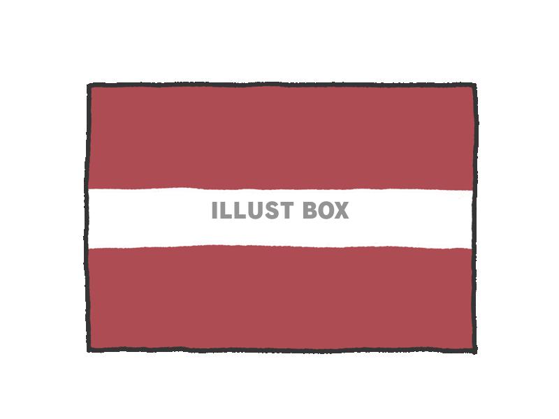 手描き国旗シリーズ　ラトビア