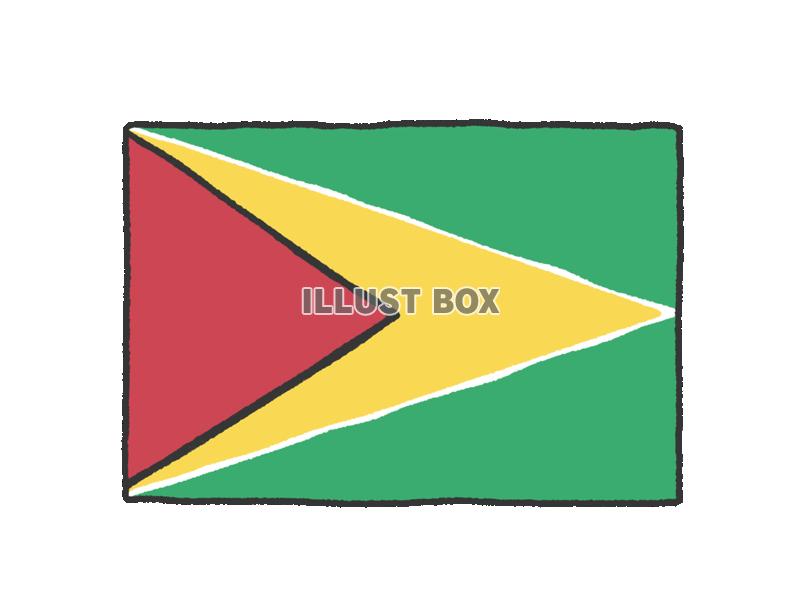 手描き国旗シリーズ　ガイアナ