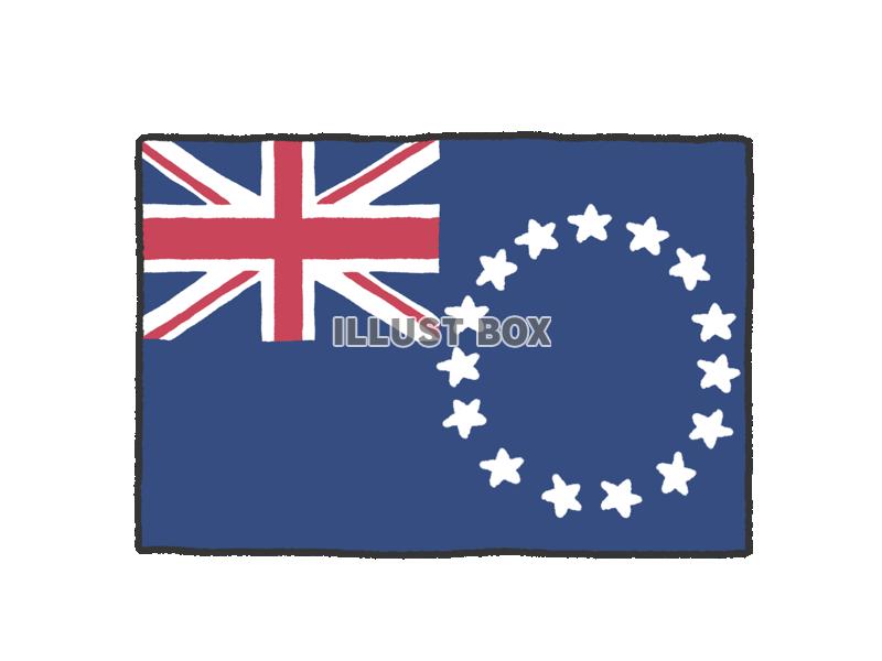 手描き国旗シリーズ　クック諸島