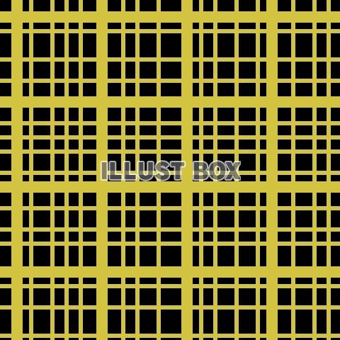 シームレスな翁格子文様 黒黄【EPS】
