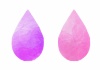 水滴　紫　ピンク