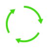 シンプルなサイクル図形【透過PNG】グリーン