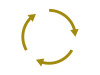 シンプルなサイクル図形【透過PNG】黄土