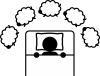 羊の数を数えながら眠る人 ピクトグラム