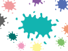 インク（ペンキ）汚れ風イラスト背景【PNG】