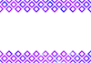 紫色の菱形の上下枠