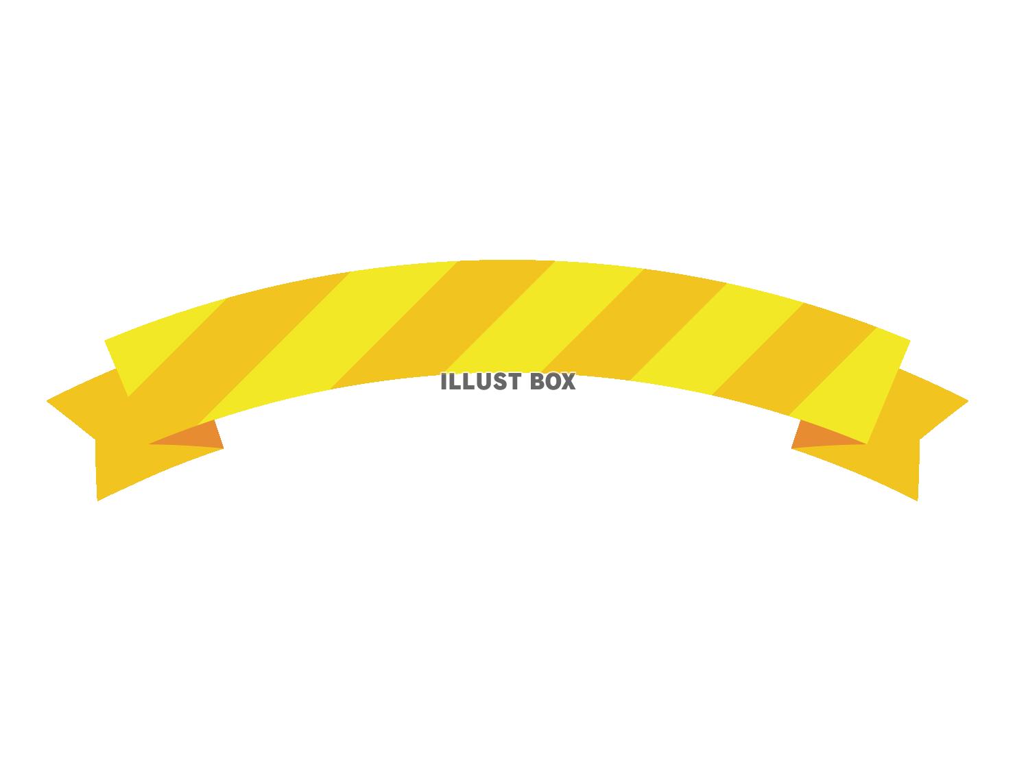 金色のストライプ柄のリボンバナー・フレーム素材２