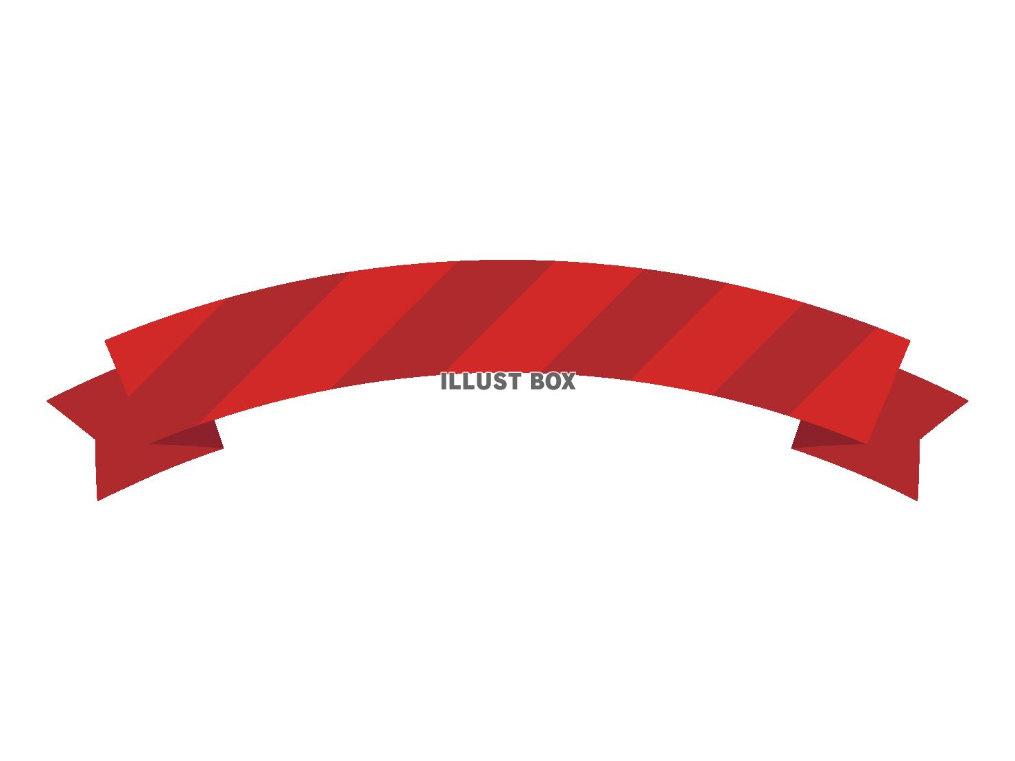 赤いストライプ柄のリボンバナー・フレーム素材２