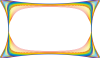レインボーカラーのラインのフレーム