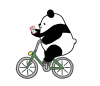 パンダシリーズ　ダメ！自転車スマホ