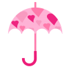 ハートの傘　ピンク