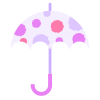 水玉の傘　紫