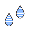 シシンプルなボーダーの水玉のイラスト２