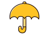 かわいい傘　黄色