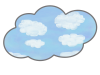 デザイン雲のフレーム・背景【PNG】