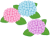 紫陽花の花模様壁紙画像シンプル背景素材イラスト透過png