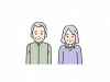 高齢者、老夫婦のイラスト