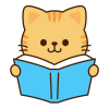 本を読む茶トラ猫