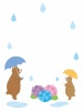 梅雨と熊のフレーム枠