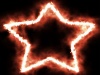 燃える星型イラスト【黒背景】オレンジ