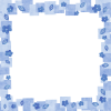 青い花のフレーム（正方形）