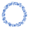 青い花のフレーム（円形）