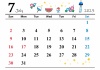 2023年（令和5年）7月　カレンダー