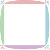 パステルカラーフレームシンプル飾り枠素材イラスト透過png　