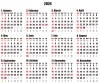 カレンダー2024（透過PNG）インパクト