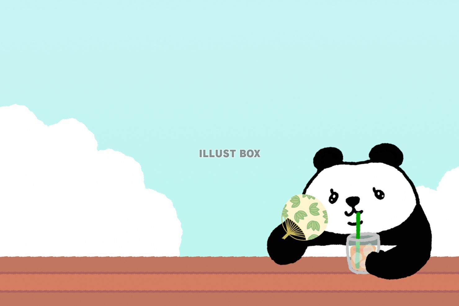 パンダシリーズ　夏のグリーティングカード