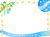 天の川と竹七夕フレーム　透過png