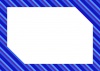 斜めのストライプの囲み枠（青）
