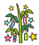 星たくさん七夕の竹　透過png