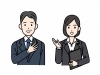 弁護士の男女のイラスト