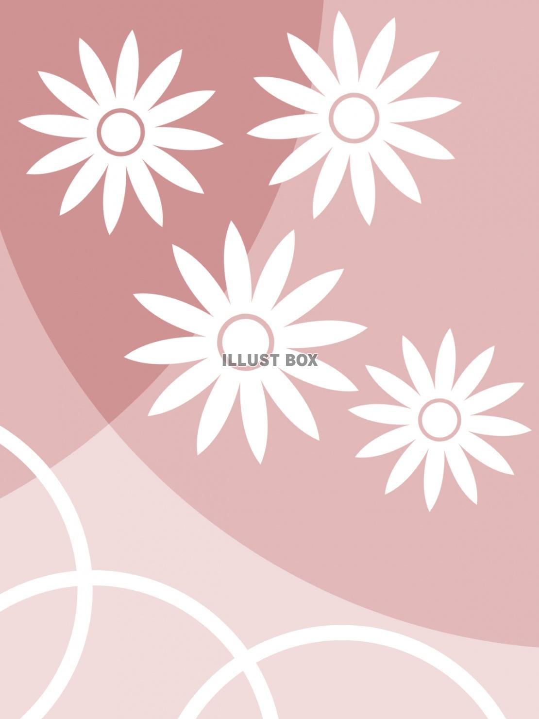 白いお花模様の壁紙画像シンプル背景素材イラスト