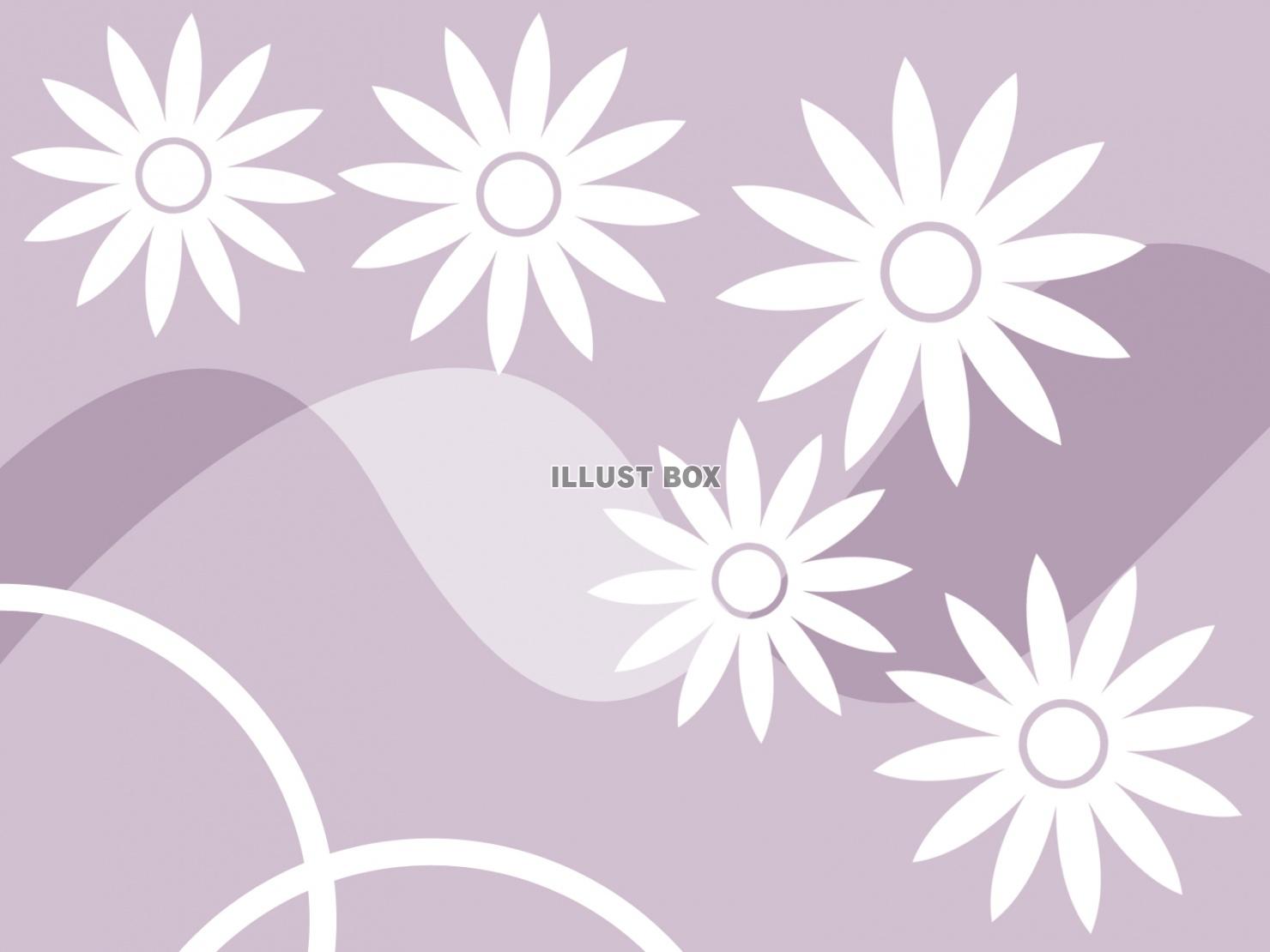 白いお花模様の壁紙画像シンプル背景素材イラスト