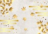 白和紙に鹿の子雲と金紅葉背景ヨコ