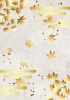  白和紙に鹿の子雲と金紅葉背景タテ