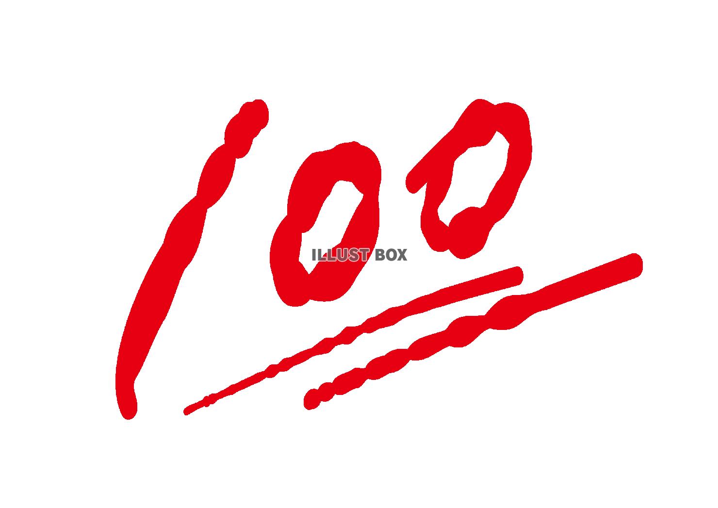 100点！赤ペン文字