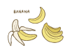 シンプルなバナナのセット